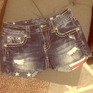 Stars and strips MISS ME jean shorts